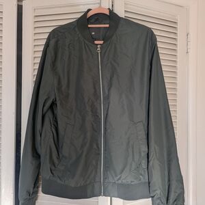 H&M Olive Bomber Jacket